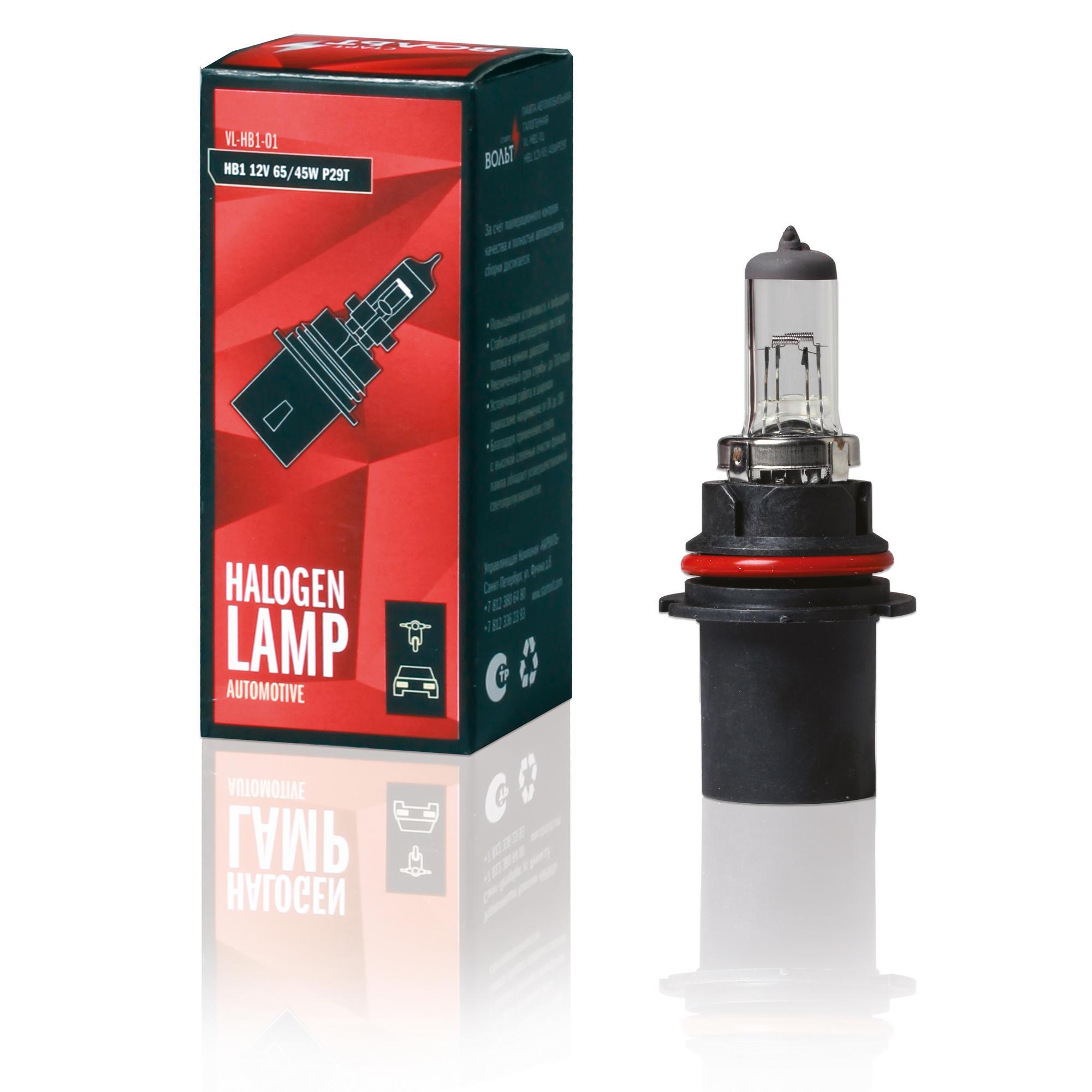 

Лампа галогенная HB1 12V 65/45W P29T StartVolt